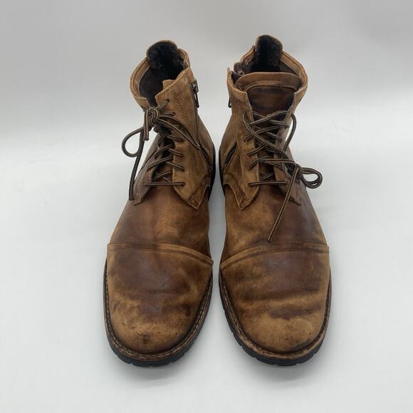 Mens Size 9.5 Timberland Earthkeepers Boot Brown Leather Chukka Casual Ankle Zip - Picture 3 of 10